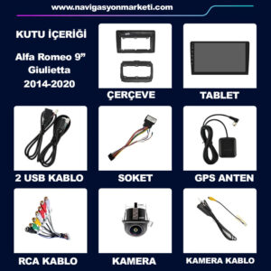 Alfa Romeo Giulietta 2014-2020 Uyumlu 9 inç Multimedya - Görsel 9