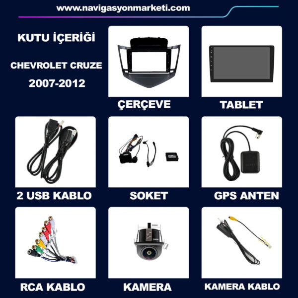 Chevrolet Cruze 2007-2011 Uyumlu 9 inç Siyah Multimedya - Görsel 7