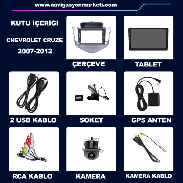 Chevrolet Cruze 2007-2011 Uyumlu 9 inç Gri Multimedya - Görsel 8