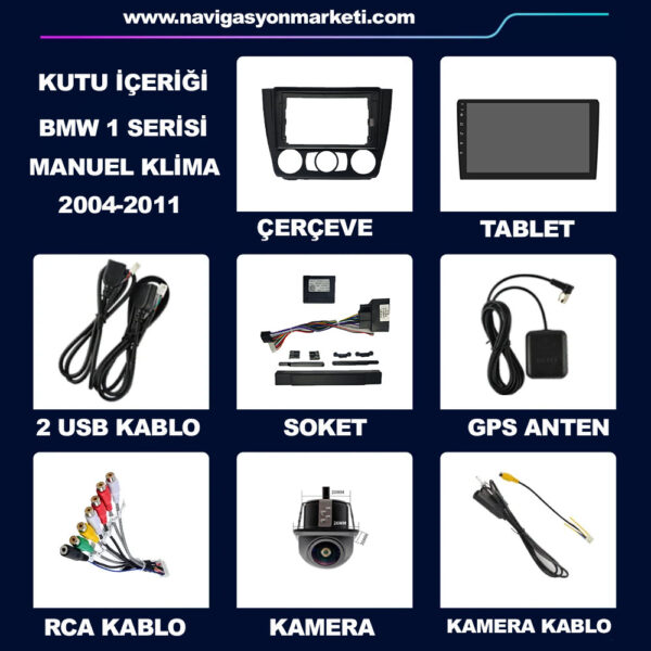 BMW 1 Serisi 2004-2011 Manuel Klima Uyumlu Multimedya Kamera - Görsel 5