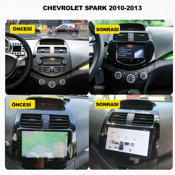 Chevrolet Spark 2010-2013 Uyumlu 9 inç Multimedya