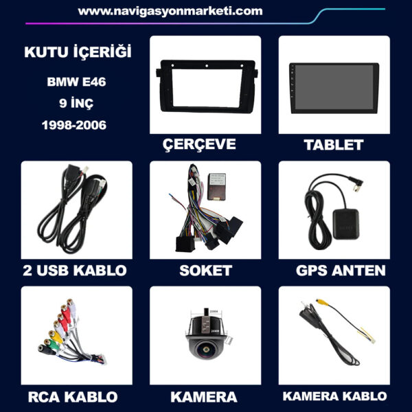 BMW E46 1998-2006 Uyumlu Multimedya Kamera - Görsel 7