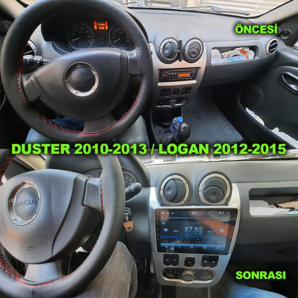 Dacia Duster 2010-2013 Logan 2012-2015 Stepway 2008-2012 Uyumlu 9 inç Multimedya - Görsel 4