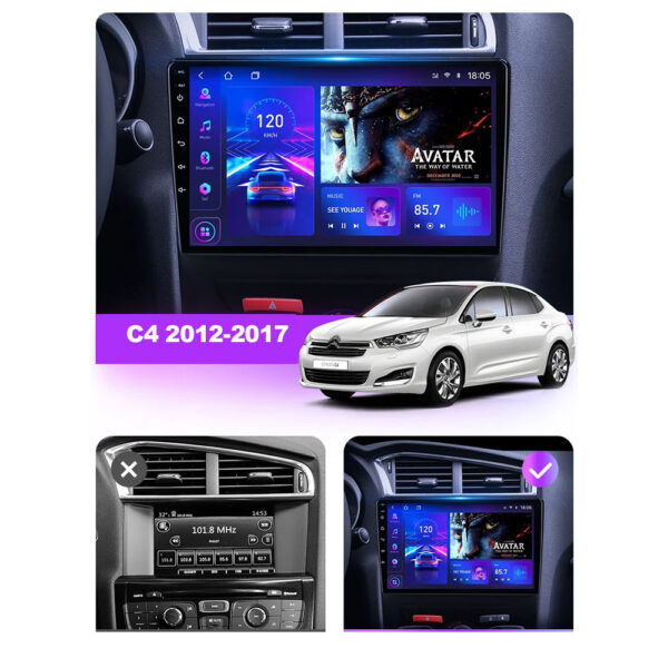 Citroen C4 2011-2017 Uyumlu 10 inç Multimedya - Görsel 5