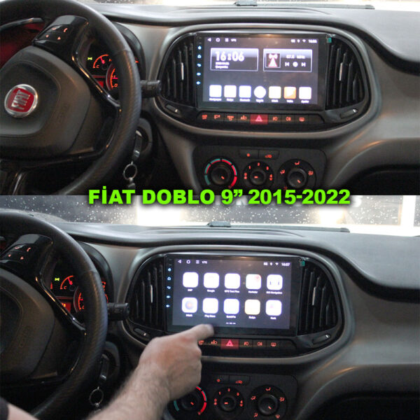 Fiat Doblo 2015-2022 Uyumlu 9 inç Multimedya - Görsel 4