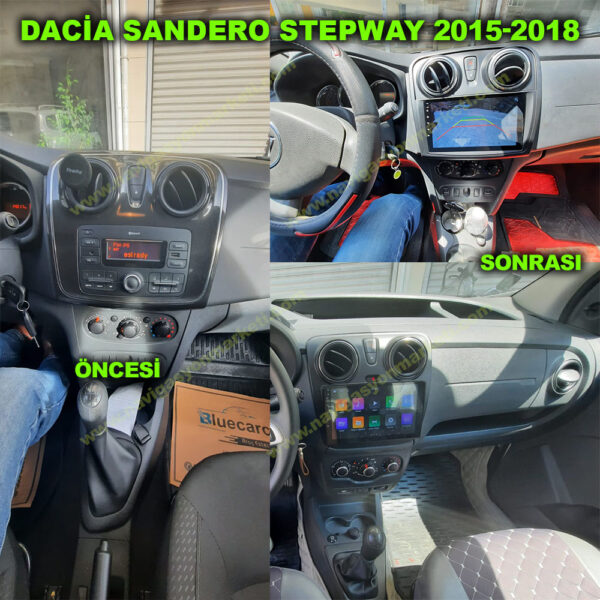 Dacia Sandero Stepway 2015-2018 Uyumlu 9 inç Multimedya - Görsel 2