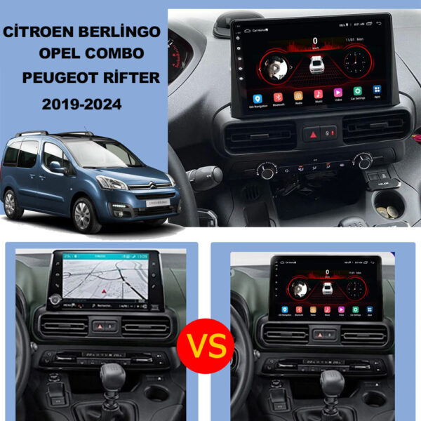 Citroen Berlingo 2019-2024 Uyumlu 10 inç Multimedya - Görsel 3