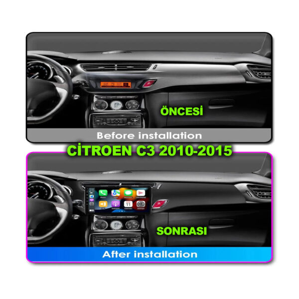 Citroen C3 DS3 2010-2015 Uyumlu 9 inç Multimedya - Görsel 4