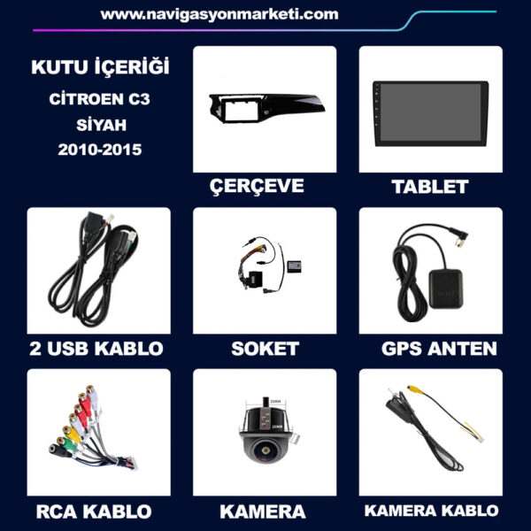 Citroen C3 DS3 2010-2015 Uyumlu 9 inç Multimedya - Görsel 10