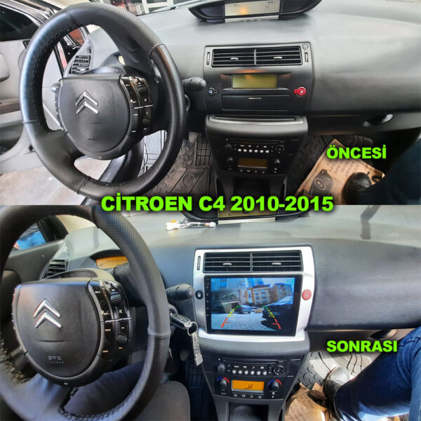 Citroen C4 2005-2010 Uyumlu 9 inç Multimedya - Görsel 3