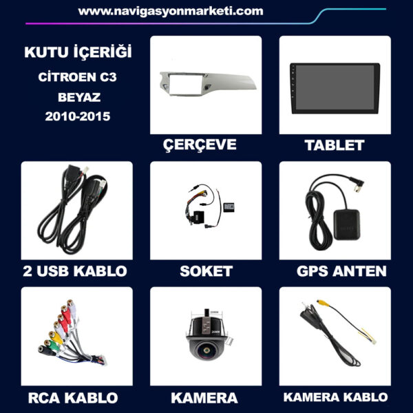 Citroen C3 DS3 2010-2015 Uyumlu 9 inç Multimedya - Görsel 11