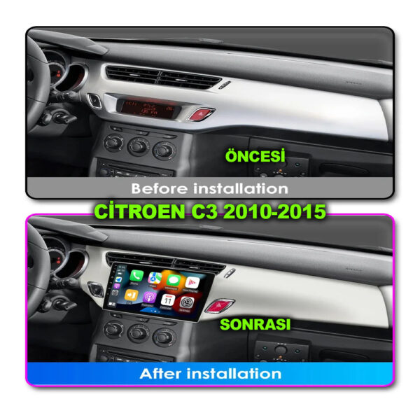 Citroen C3 DS3 2010-2015 Uyumlu 9 inç Multimedya - Görsel 5