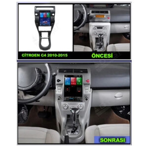 Citroen C4 2005-2010 Uyumlu 9.7 inç Tesla Multimedya - Görsel 2