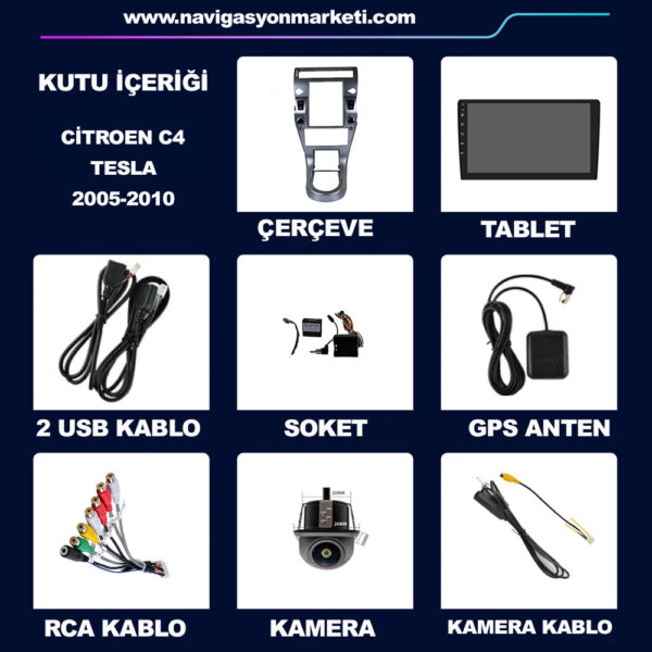 Citroen C4 2005-2010 Uyumlu 9.7 inç Tesla Multimedya - Görsel 7