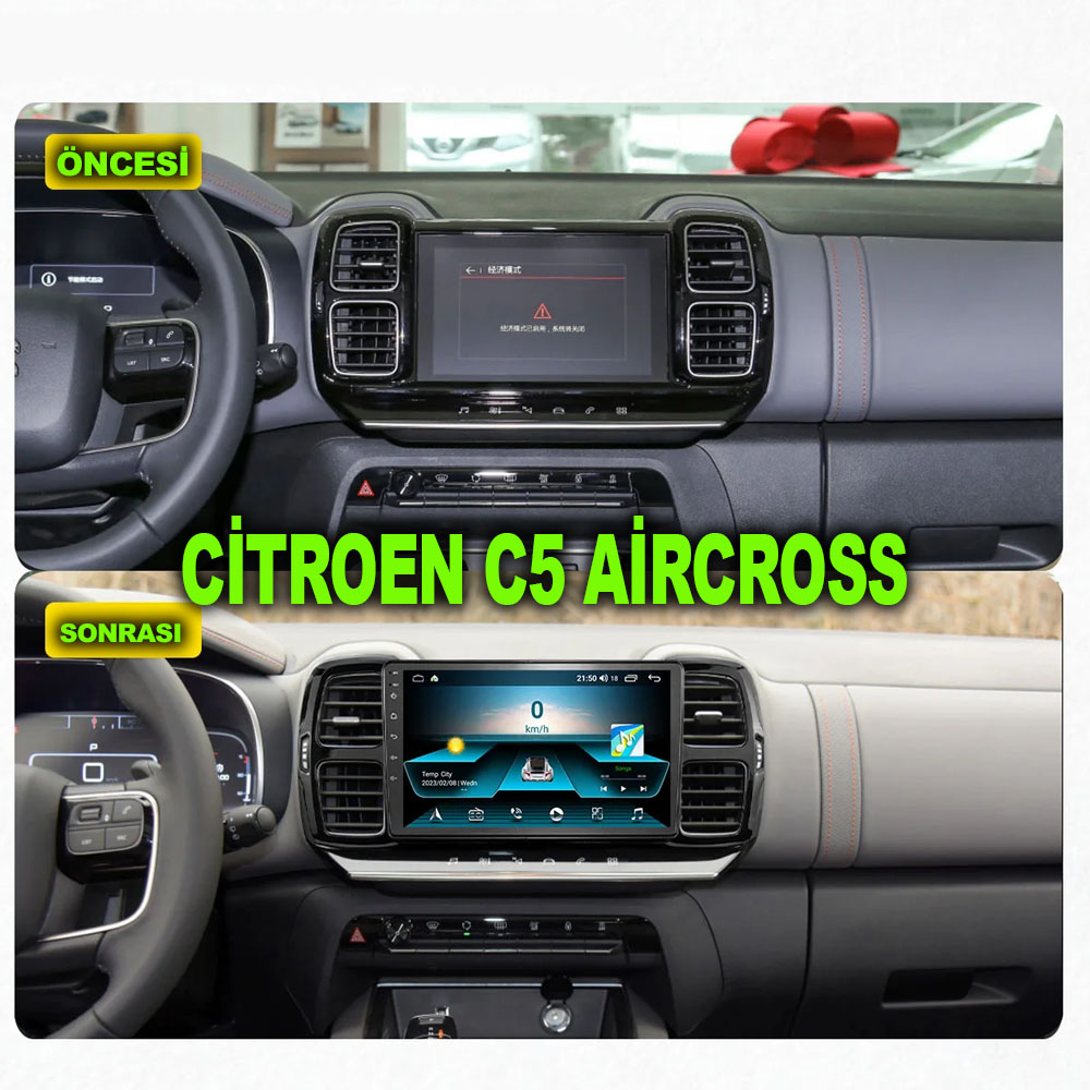 Citroen C5 Aircross 2019-2024 Uyumlu 9 inç Multimedya - Görsel 2