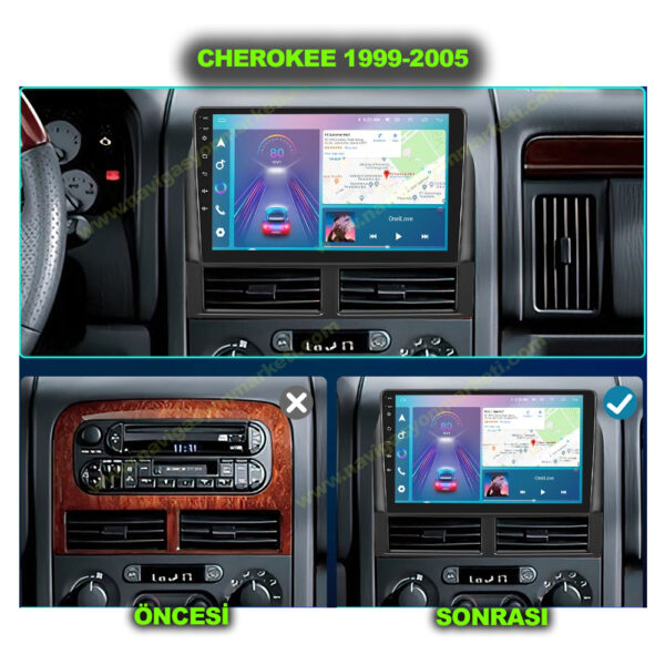 Jeep Cherokee 1999-2005 Uyumlu 9 inç Multimedya - Görsel 2