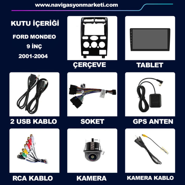 Ford Mondeo 2001-2004 Uyumlu 9 inç Multimedya - Görsel 7