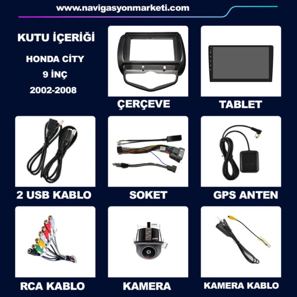 Honda City 2002-2008 Uyumlu 9 inç Multimedya - Görsel 11