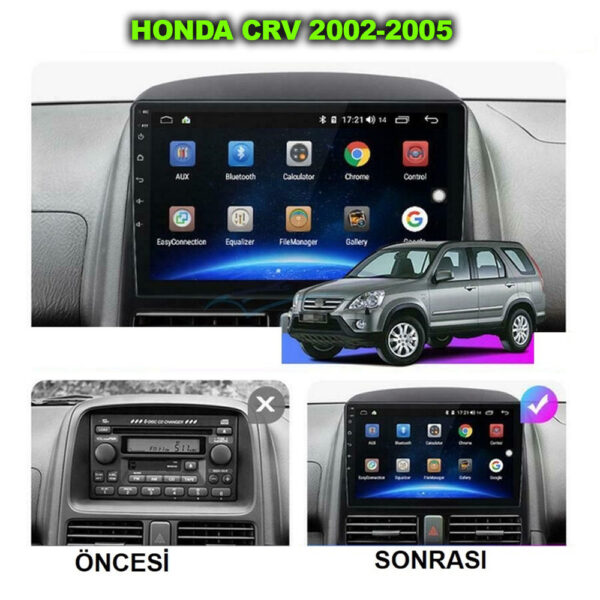 Honda CRV 2002-2005 Uyumlu 9 inç Multimedya - Görsel 2