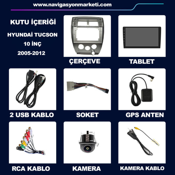 Hyundai Tucson 2005-2010 Uyumlu 10 inç Multimedya - Görsel 6