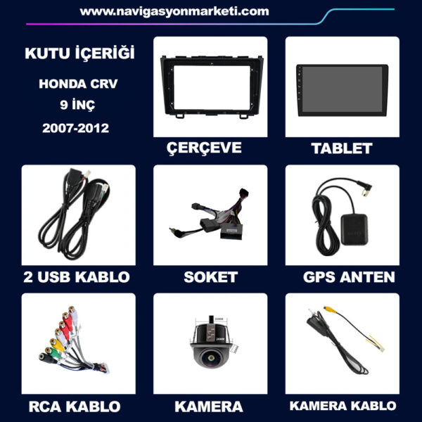 Honda CRV 2007-2012 Uyumlu 9 inç Multimedya - Görsel 10