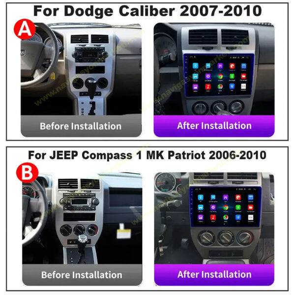 Jeep Compas Caliber 2007-2009 Uyumlu 10 inç Multimedya - Görsel 3