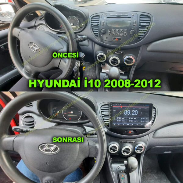 Hyundai İ10 2008-2012 Uyumlu 9 inç Multimedya - Görsel 2