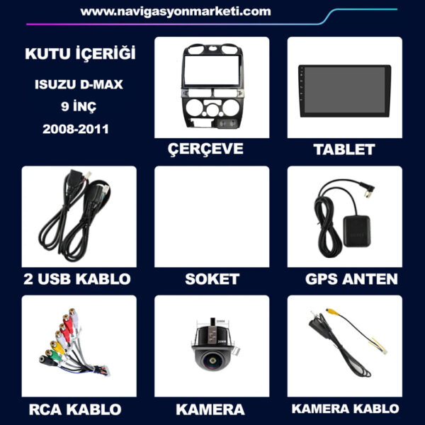 Isuzu Dmax 2008-2011 Uyumlu 9 inç Multimedya - Görsel 5