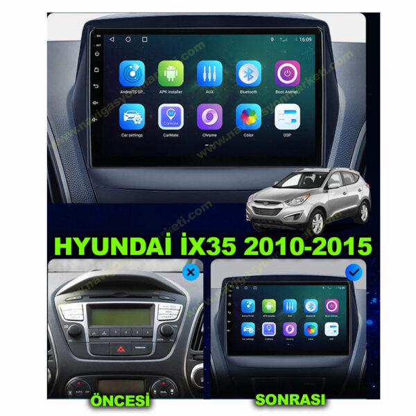 Hyundai İX35 2010-2015 Uyumlu 9 inç Multimedya - Görsel 2