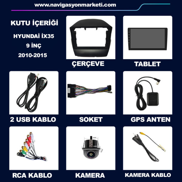 Hyundai İX35 2010-2015 Uyumlu 9 inç Multimedya - Görsel 5