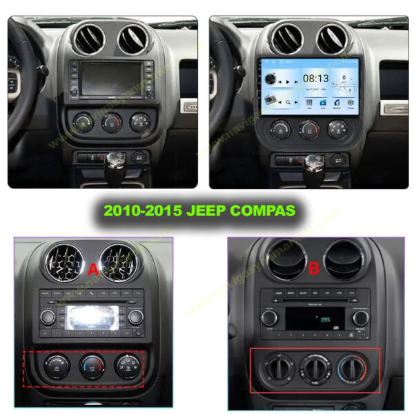 Jeep Compas 2010-2015 Uyumlu 10 inç Multimedya - Görsel 2