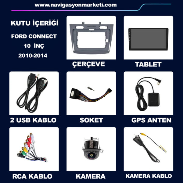 Ford Transit Connect 2010-2014 Uyumlu 10 inç Multimedya - Görsel 8