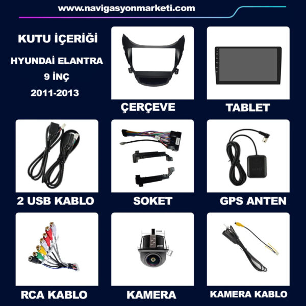 Hyundai Elantra 2011-2012 Uyumlu 9 inç Multimedya - Görsel 7