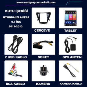 Hyundai Elantra 2011-2012 Uyumlu 9.7 inç Tesla Multimedya - Görsel 8