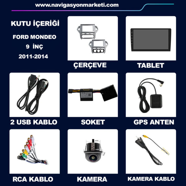 Ford Mondeo 2011-2014 Uyumlu 9 inç Multimedya - Görsel 9