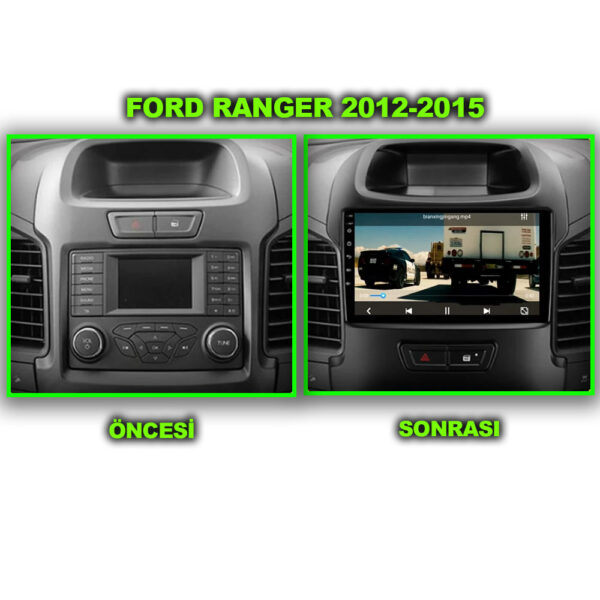 Ford Ranger 2012-2015 Uyumlu 9 inç Multimedya - Görsel 2