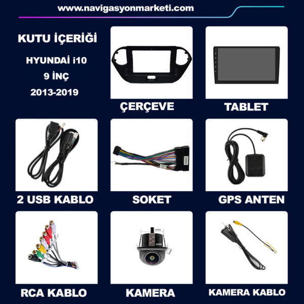 Hyundai İ10 2013-2019 Uyumlu 9 inç Multimedya - Görsel 5