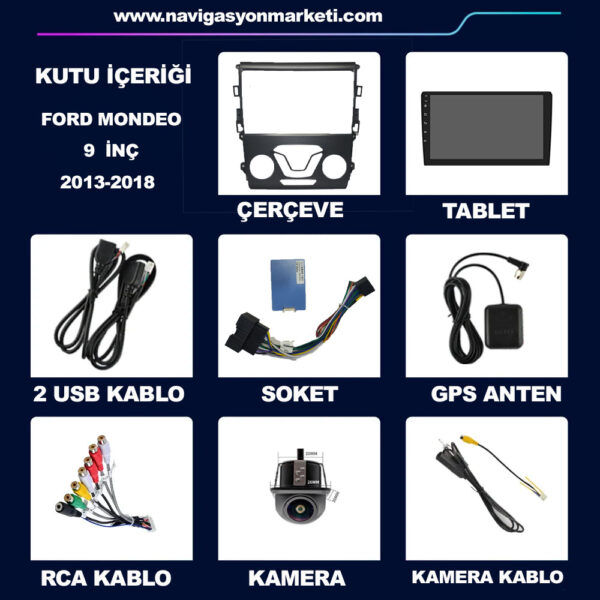 Ford Mondeo 2013-2018 Uyumlu 9 inç Multimedya - Görsel 6