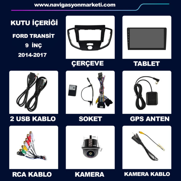 Ford Transit 2014-2017 Uyumlu 9 inç Multimedya - Görsel 6