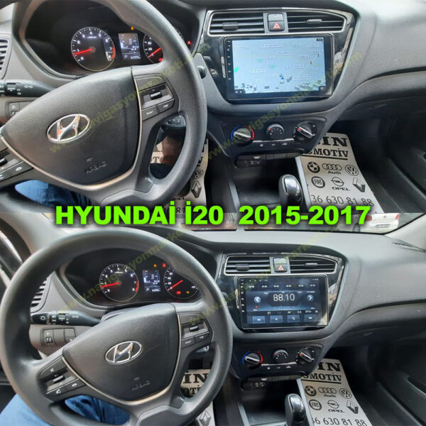 Hyundai İ20 2015-2017 Uyumlu 9 inç Multimedya - Görsel 2