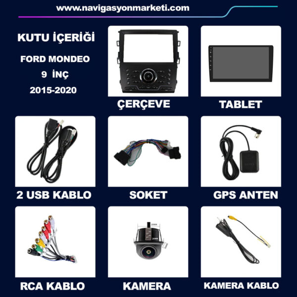 Ford Mondeo 2015-2020 Uyumlu 9 inç Multimedya - Görsel 4