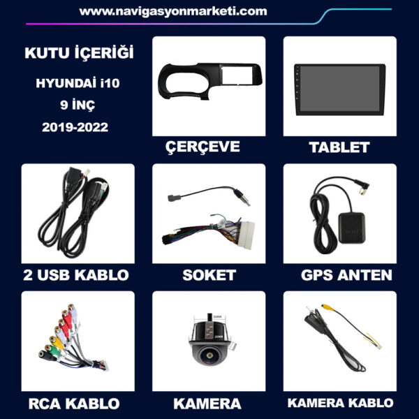 Hyundai İ10 2019-2022 Uyumlu 9 inç Multimedya - Görsel 5