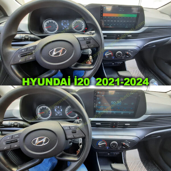 Hyundai İ20 Bayon 2021-2024 Uyumlu 10 inç Multimedya - Görsel 2