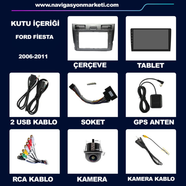 Ford Fiesta 2006-2011 Uyumlu 9 inç Multimedya - Görsel 15