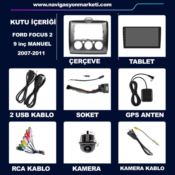 Ford Focus 2 2007-2011 Uyumlu 9 inç Multimedya - Görsel 11