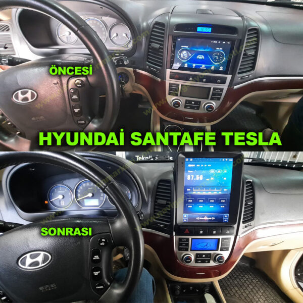 Hyundai Santafe 2007-2011 Uyumlu 9.7 inç Tesla Multimedya - Görsel 2