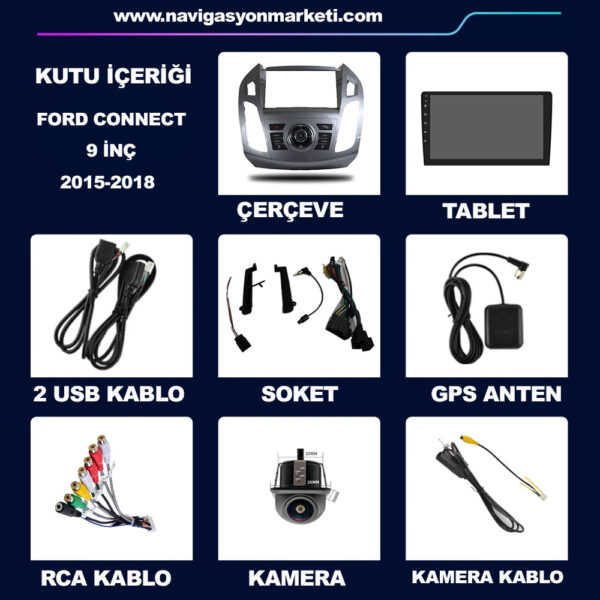 Ford Transit Connect 2015-2018 Uyumlu 9 inç Multimedya - Görsel 5