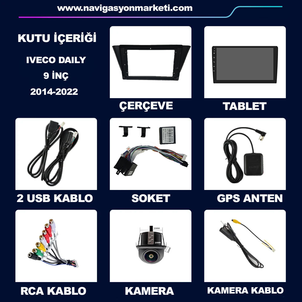 Iveco Daily 2014-2022 Uyumlu 9 inç Multimedya - Görsel 6