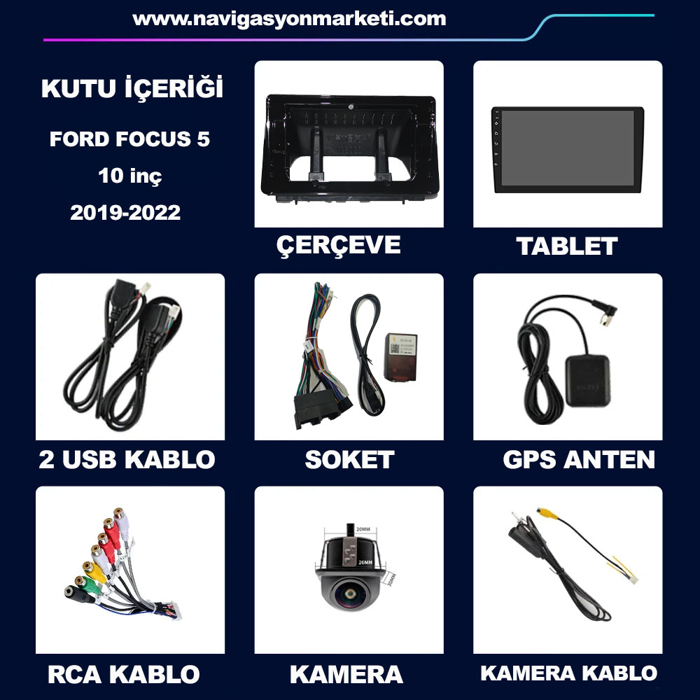 Ford Focus 5 2019-2022 Uyumlu 9 inç Multimedya - Görsel 8