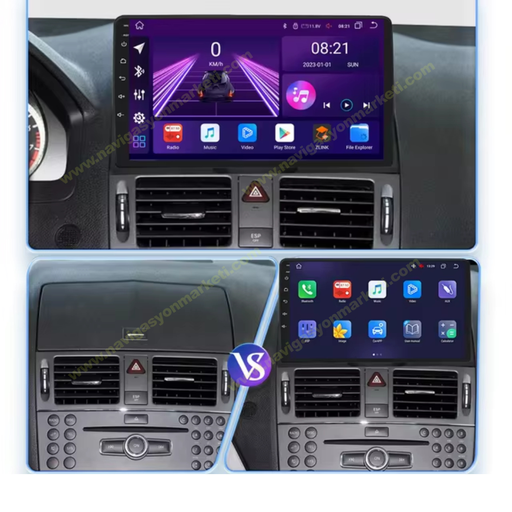 Mercedes C 2007-2011 Uyumlu 9 inç Multimedya - Görsel 6